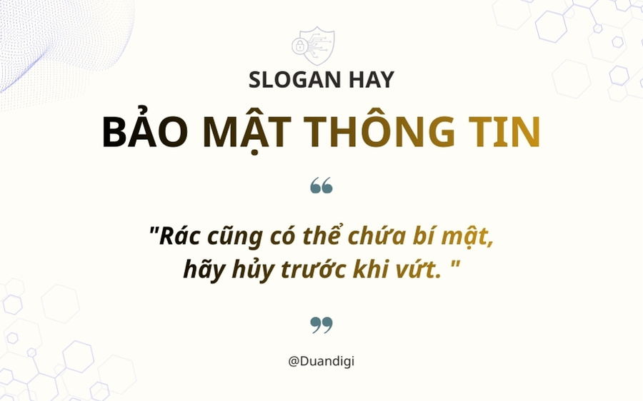 Khẩu hiệu về bảo vệ dữ liệu & quyền riêng tư 